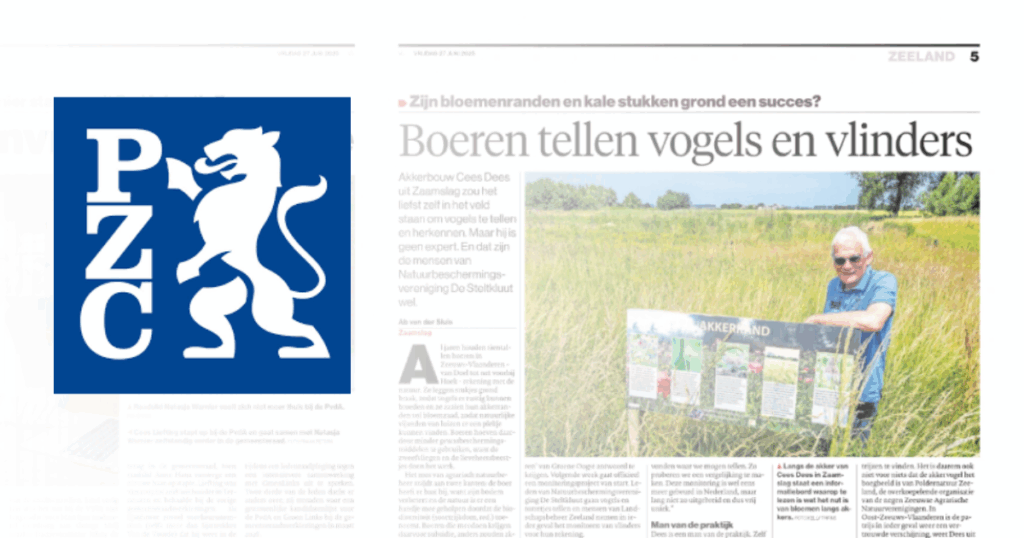 Print van artikel in de PZC: Zijn bloemenranden en kale stuken grond een succes?